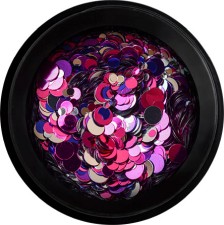 Perfect Nails Nail Confetti körömdíszítő Pink - Ciklámen - Ezüst PNDG006