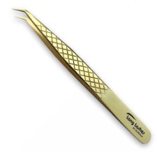 Long Lashes Csipesz hajlított - arany, 12cm - 