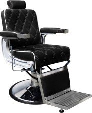 HAIRWAY Férfi kiszolgálószék / fodrászszék KARLOS - fekete - borbélyszék / Barber szék