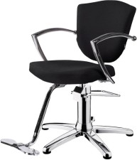 HAIRWAY Fodrász kiszolgáló szék, hidraulikus ASTRA - fekete, forgatható és állítható pumpa - fekete - YD29 | HW56089-YD29