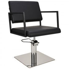 A-Design Fodrász szék LOFT, fekete, króm négyzet talp -  | AD-SZLFTFKN