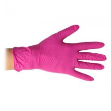 Alveola Nitril vizsgáló kesztyű, S-méret (púdermentes) magenta HAZE1053