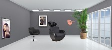 A-Design Szalonszett THOMAS Fejmosó + Szék fekete - 
