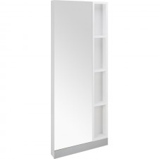 A-Design Fodrász fali polcos tükrör GLOBE, fehér színben -  | AD-MFGLB-FH