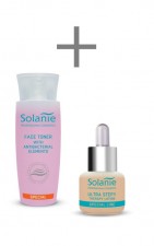 Solanie Alkoholmentes bőrfertőtlenítő tonik + Bőrjavító színezett korrektor - 