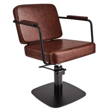 A-Design Fodrász szék ENZO, barna, fekete négyzet talp -  | AD-SZENZBRNFK