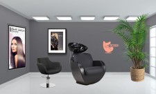 A-Design Szalonszett THOMAS Fejmosó + Szék fekete -  | AD-SZETTTHOM-1