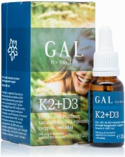 GAL K2+D3 vitamin - 500 mcg K-komplex + 4000 NE D3 x 60 adag | GAHULU04