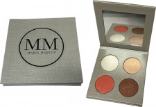 MARIK MAKEUP Pure beauty szemhéjfesték paletta - 19 korall, 08 orange, 17 farmlandbarna, 21 silky white | MM0002