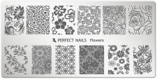 Perfect Nails Körömnyomda Lemez - Flowers -  | PNDNY007