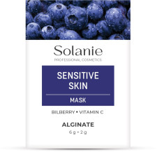 Solanie Alginát maszk - Bőrnyugtató - fekete áfonyával és C Vitaminnal - 