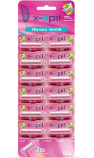 X-Epil Silky 2 pengés borotva gumírozott nyéllel -  | XE9244