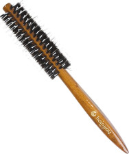 HAIRWAY Körkefe vaddisznó sörtével, fa nyéllel, 8 soros, Glossy Wood - 46 mm | HW06127