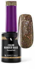 Perfect Nails Color Rubber Base Gel - Színezett Alapzselé 8ml - Diamond Gold - diamond gold