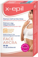 X-Epil Hidratáló gélgyantacsíkok hialuronnal arcra - 20db -  | XE9222