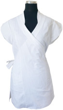 Alveola Kozmetikus munkaruha, zsebbel, fehér XS méret -  | FR9127-3