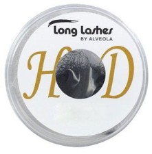 Long Lashes Műszempilla, 3D (szálas), C-íves, vastagabb (0.20mm), fekete, HighDefinition - 