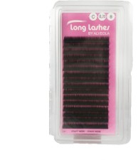 Long Lashes Műszempilla, 3D (szálas), C-íves, vastagabb (0.20mm), fekete -  | LLC82000080000