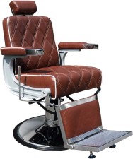 HAIRWAY Férfi kiszolgálószék / fodrászszék KARLOS - barna - borbélyszék / Barber szék