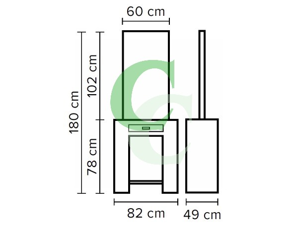 hairway_munkafal_sissi_ketszemelyes_ketoldalasspanfeherspan_meretrajz