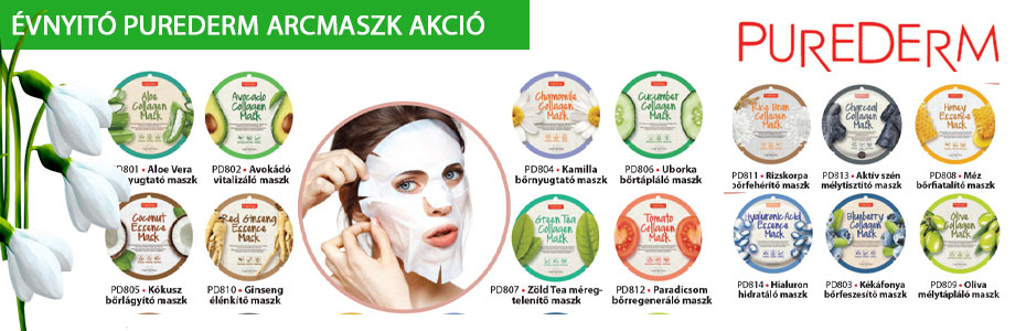 Évnyitó PureDerm arcmaszk akció