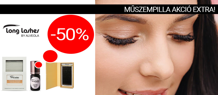 Long Lashes műszempillás akció EXTRA -50